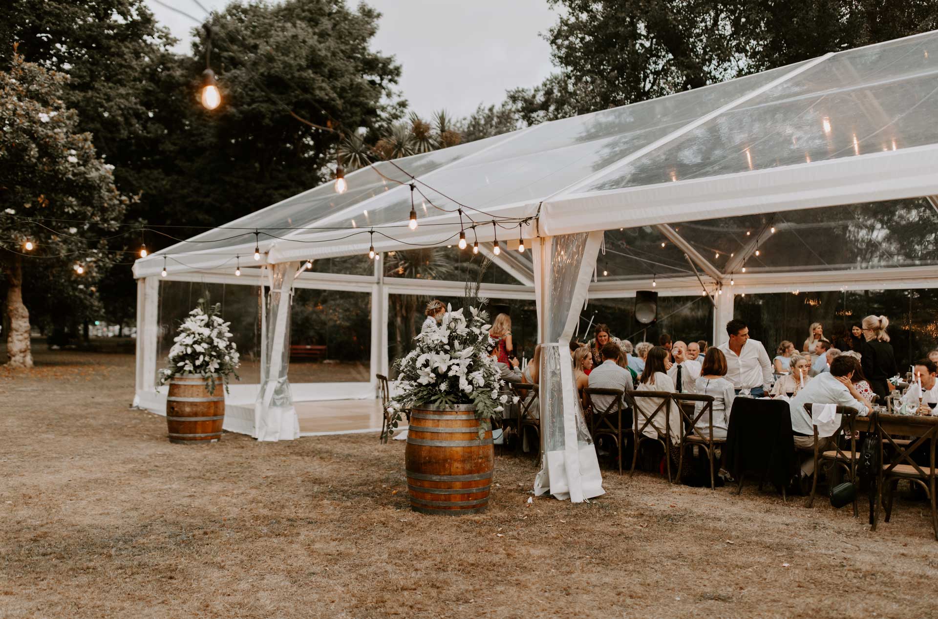Clear Marquee hire in Canterbury for your wedding or event | Silk Estate